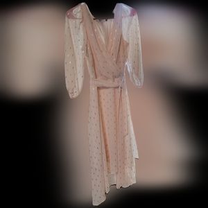 DKNY light pink and gold dress size 4